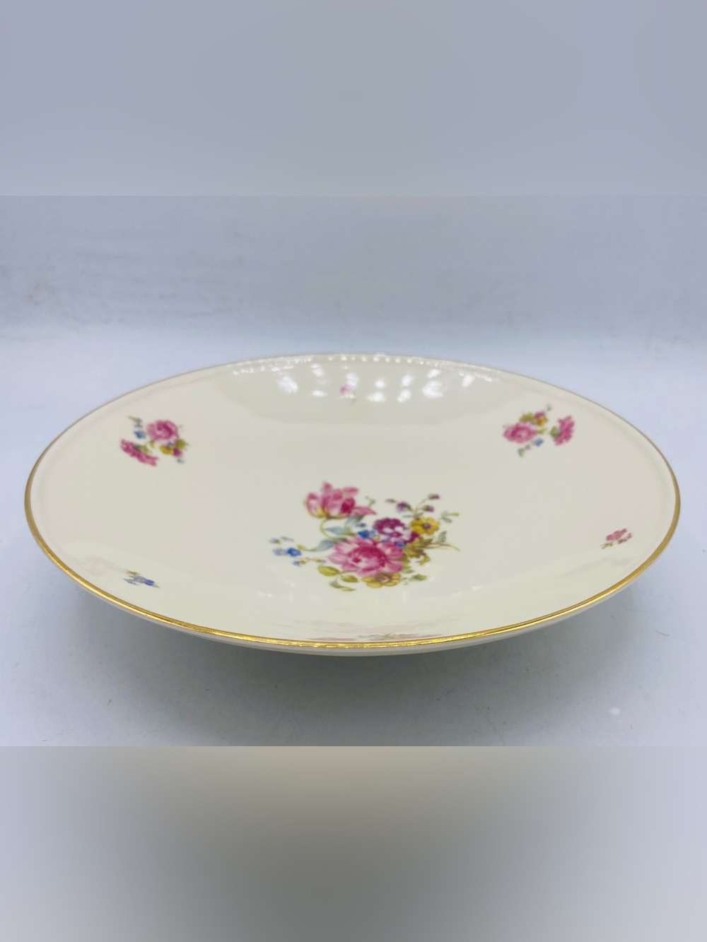 Vintage Furstenberg Manufactured In Germany Porcelain Floral Pedestal Bowl
